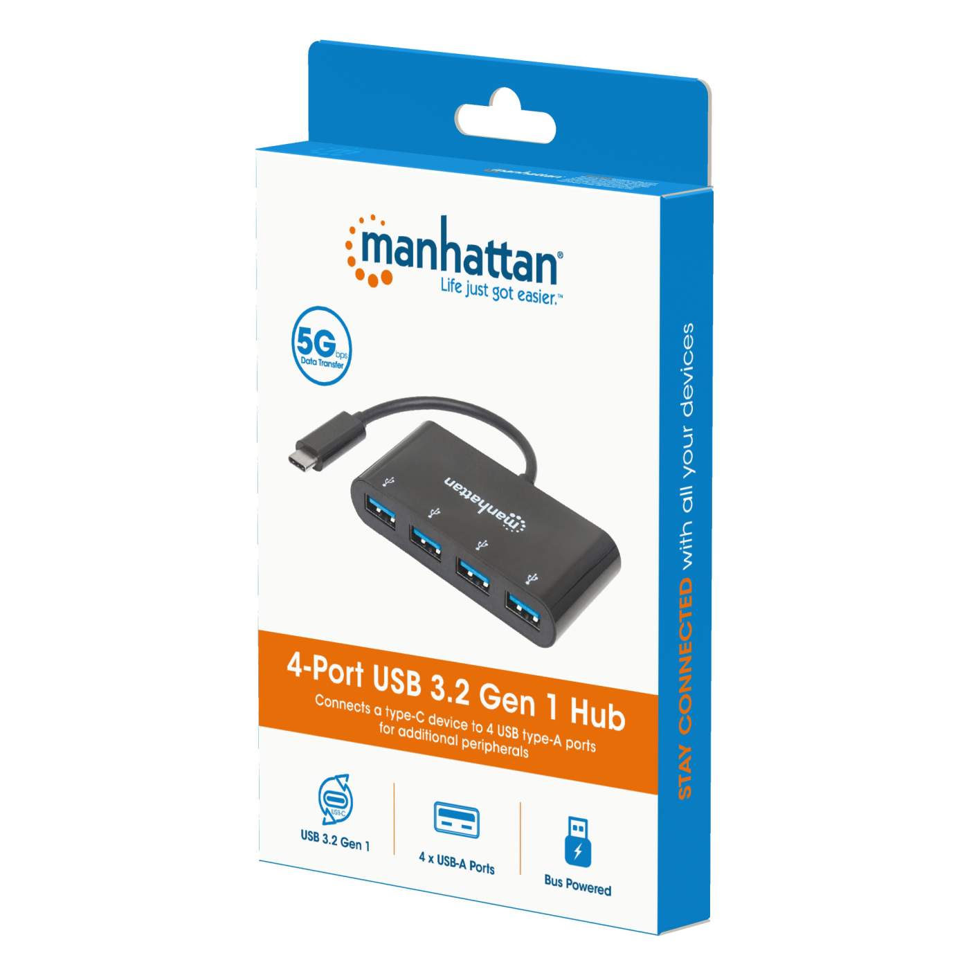 4-Port USB 3.0 Type-C Hub Packaging Image 2
