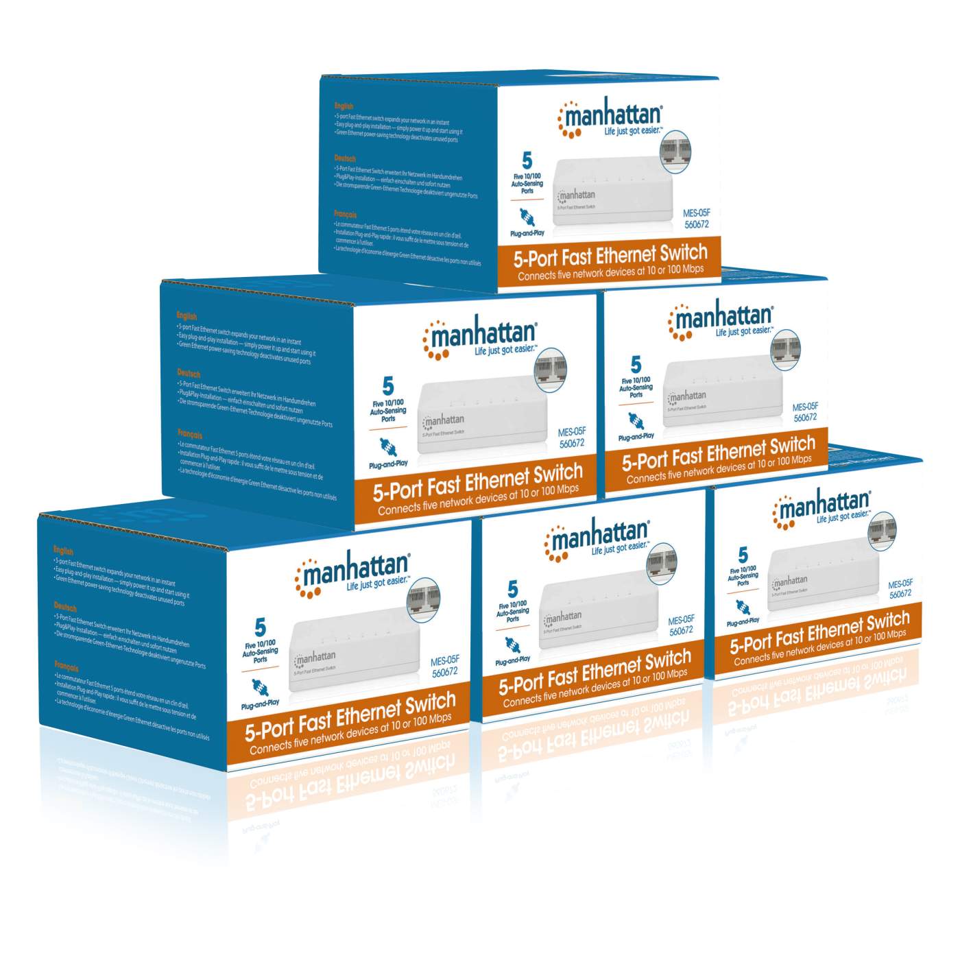 5-Port Fast Ethernet Switch - 6-Pack Image 5