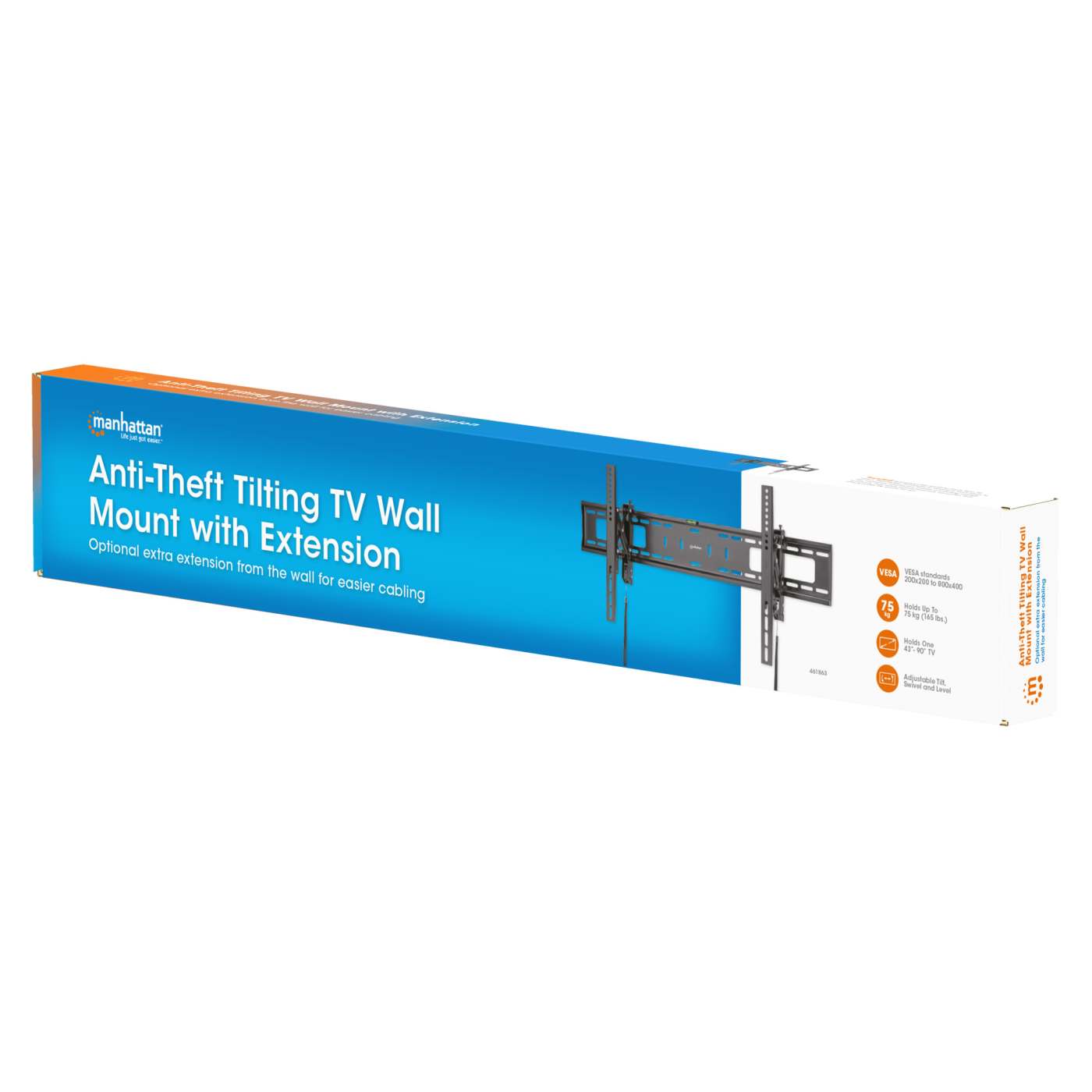 Anti-Theft Tilting TV Wall Mount with Extension Packaging Image 2