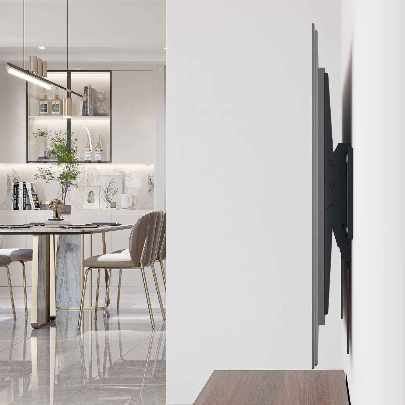 Heavy-Duty Large-Screen Tilting TV Wall Mount Image 12
