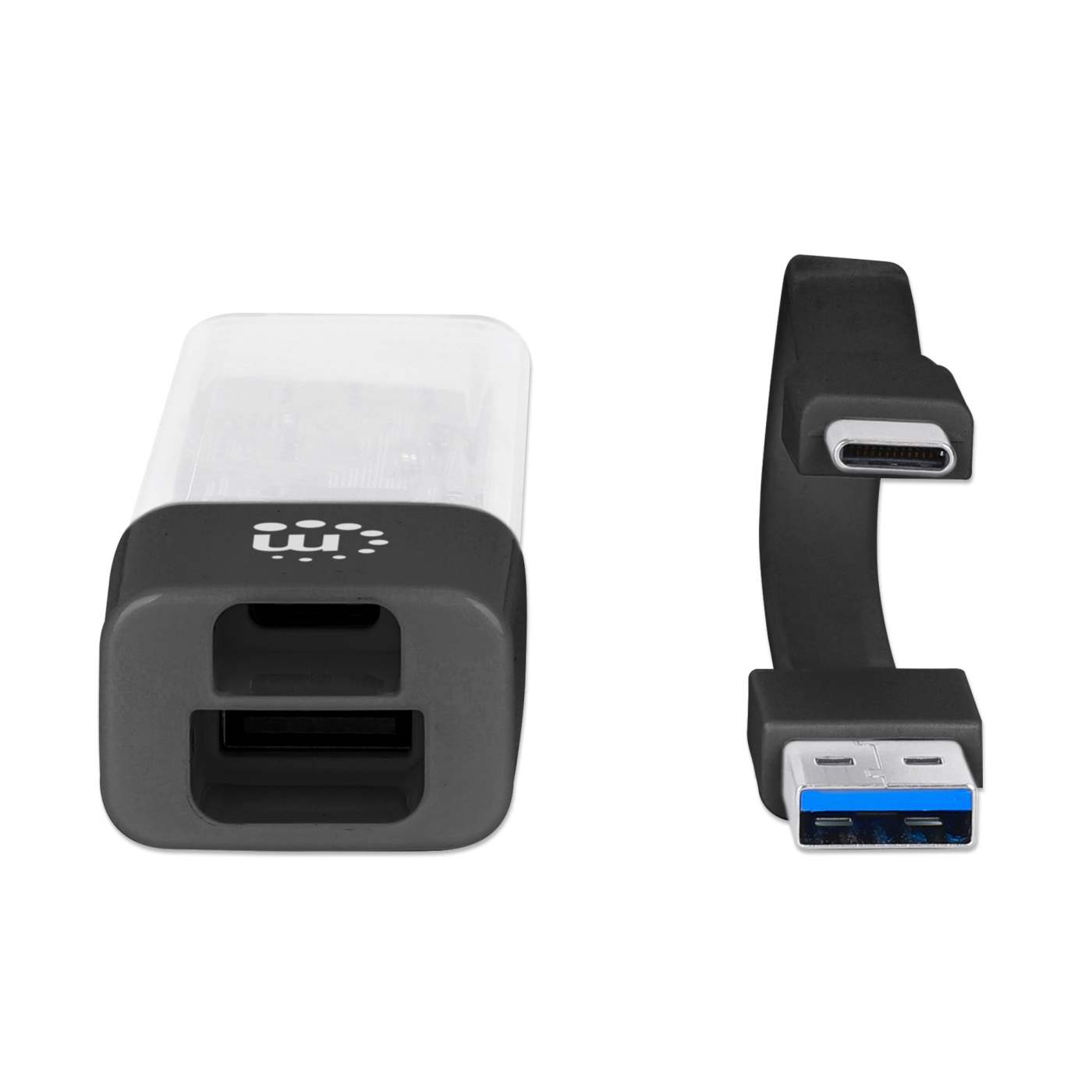 Transparent 4-Port USB 3.0 Type-C / Type-A Combo Hub Image 10