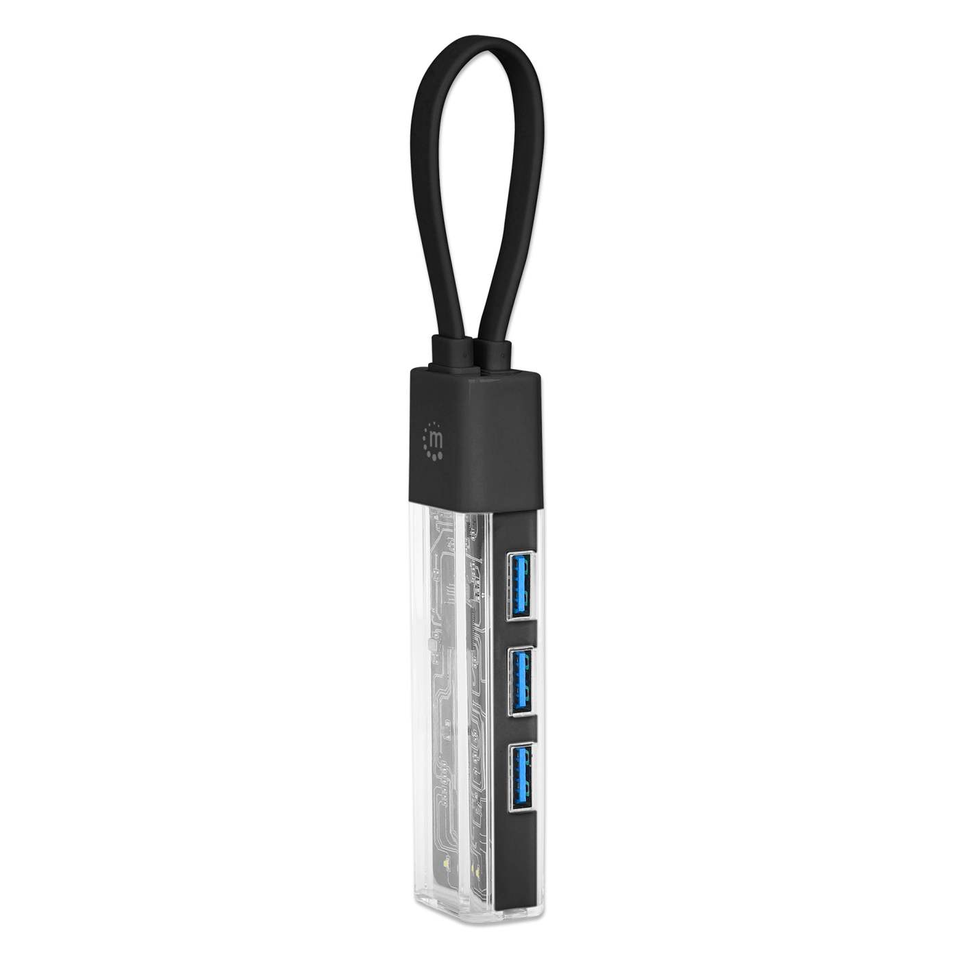 Transparent 4-Port USB 3.0 Type-C / Type-A Combo Hub Image 5