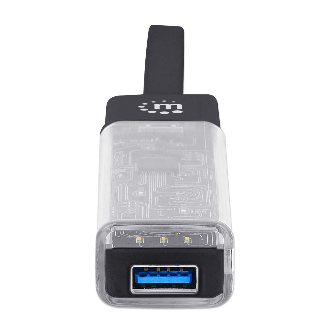 Transparent 4-Port USB 3.0 Type-C / Type-A Combo Hub Image 9