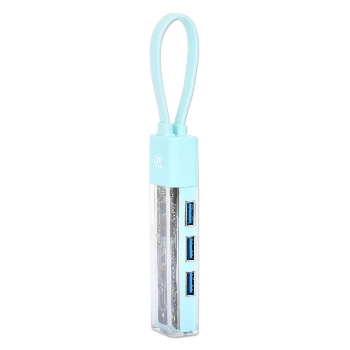 Transparent 4-Port USB 3.0 Type-C / Type-A Combo Hub Image 5