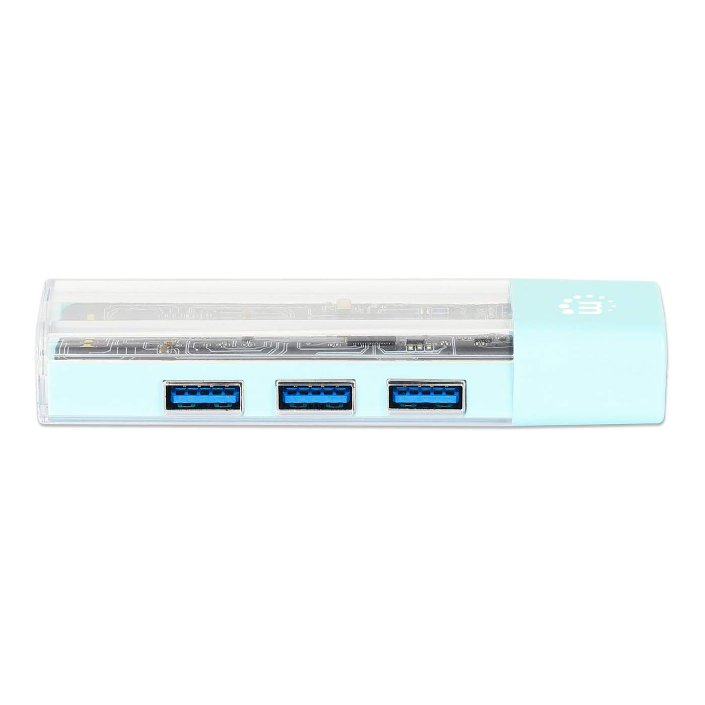 Transparent 4-Port USB 3.0 Type-C / Type-A Combo Hub Image 7