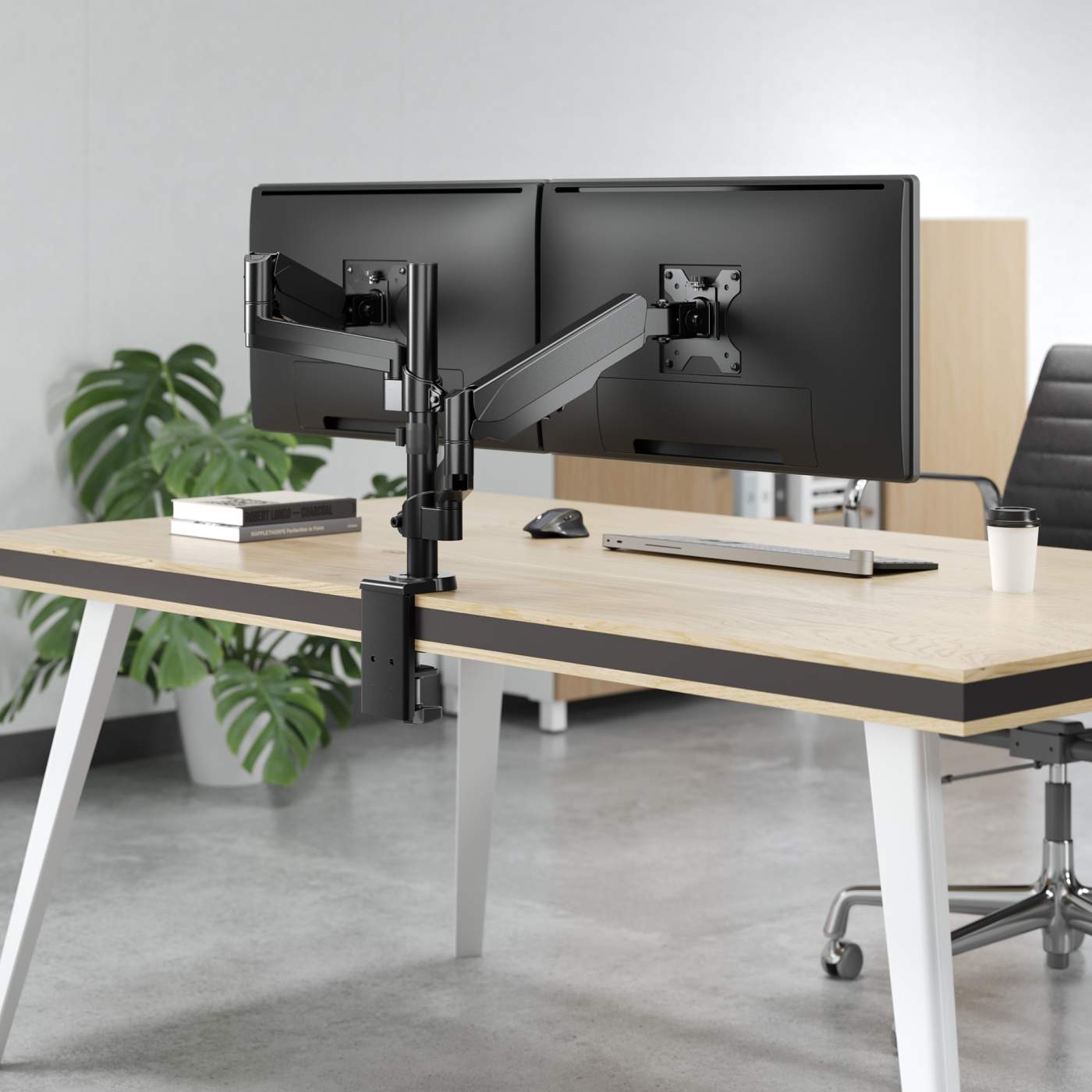 Universal Gas Spring Dual Monitor Mount Image 8