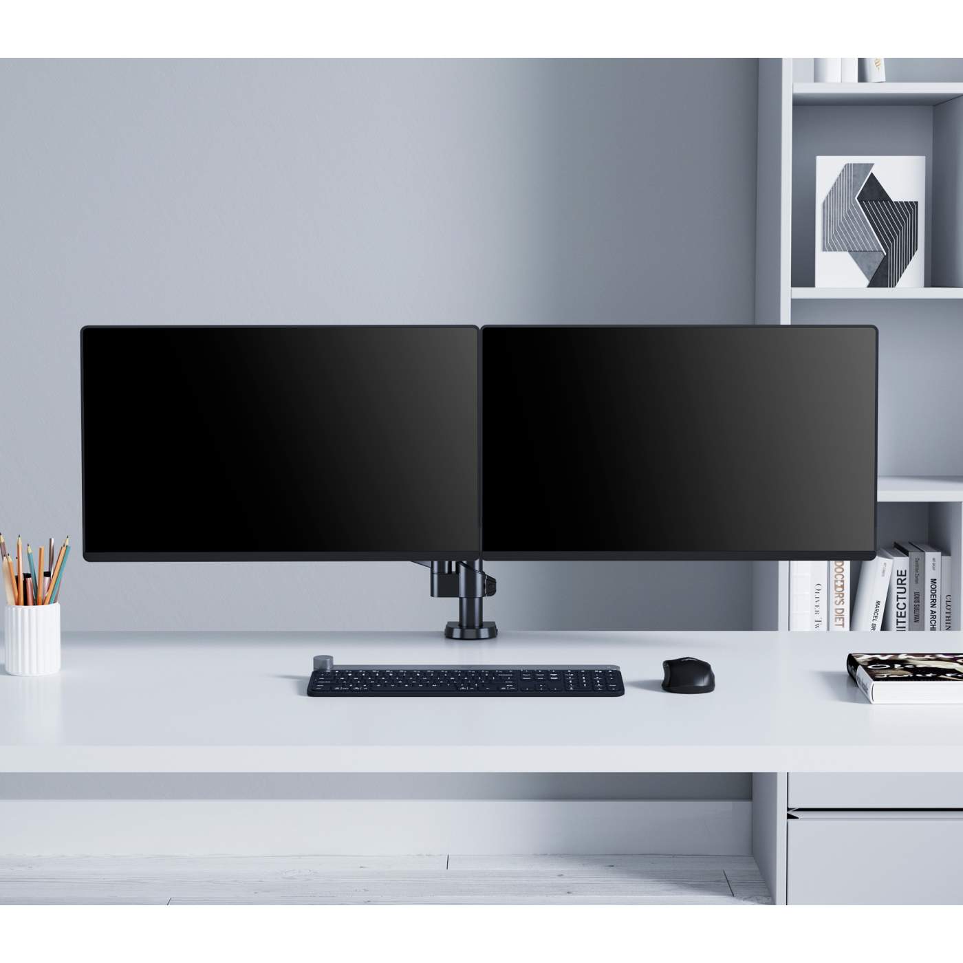Universal Gas Spring Dual Monitor Mount Image 10