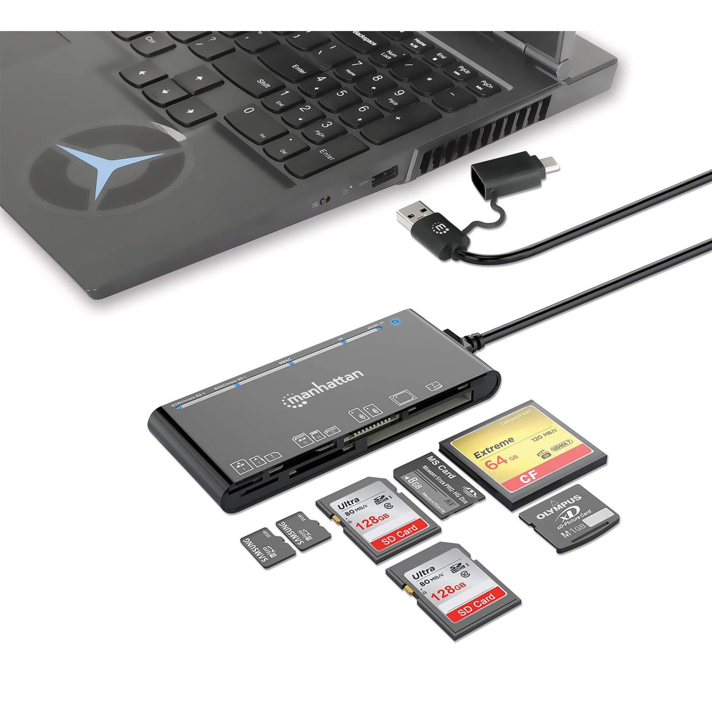 USB 3.0 Type-C / Type-A Combo Multi-Card Reader / Writer Image 7